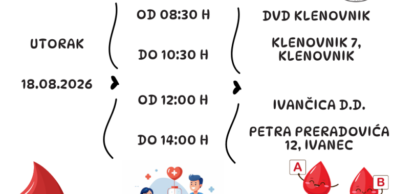 Najava akcije DDK Klenovnik i Ivančica d.d. 18.08.2026.